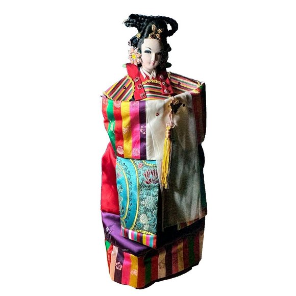 KOREAN SONOKONG HANBOK 18.5" Doll Royal Traditional Embroidery Wedding Bride - Picture 2 of 16